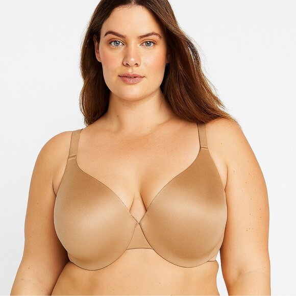 Catherines Intimates Womens Plus Size 48C Bra Beige Full-Coverage - Picture 2 of 9